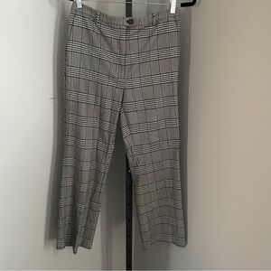 Ann Taylor Grey and Black Plaid Trouser Pants Size 4